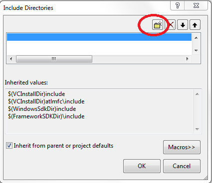 VS Include Directories