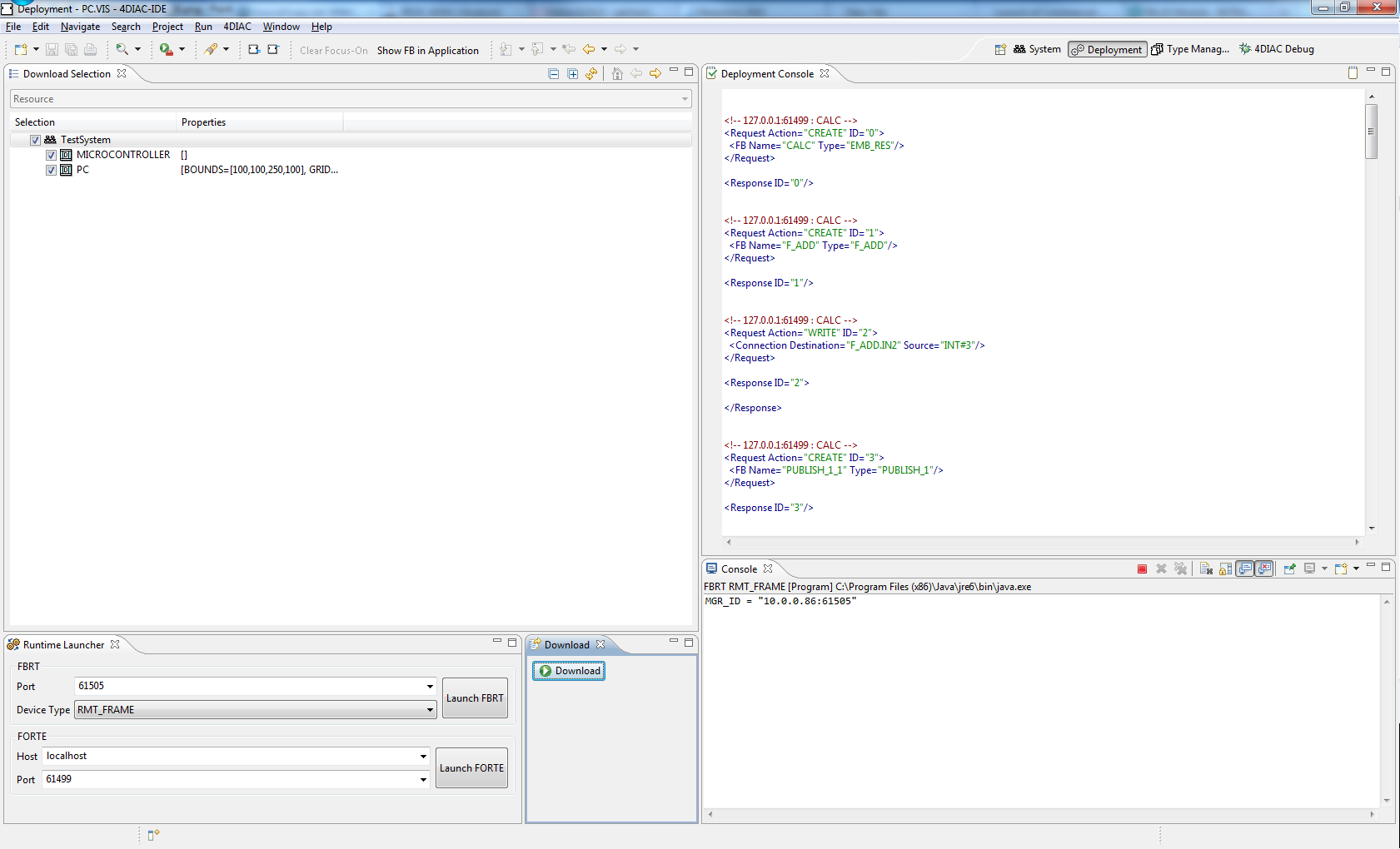 Output Deployment Console