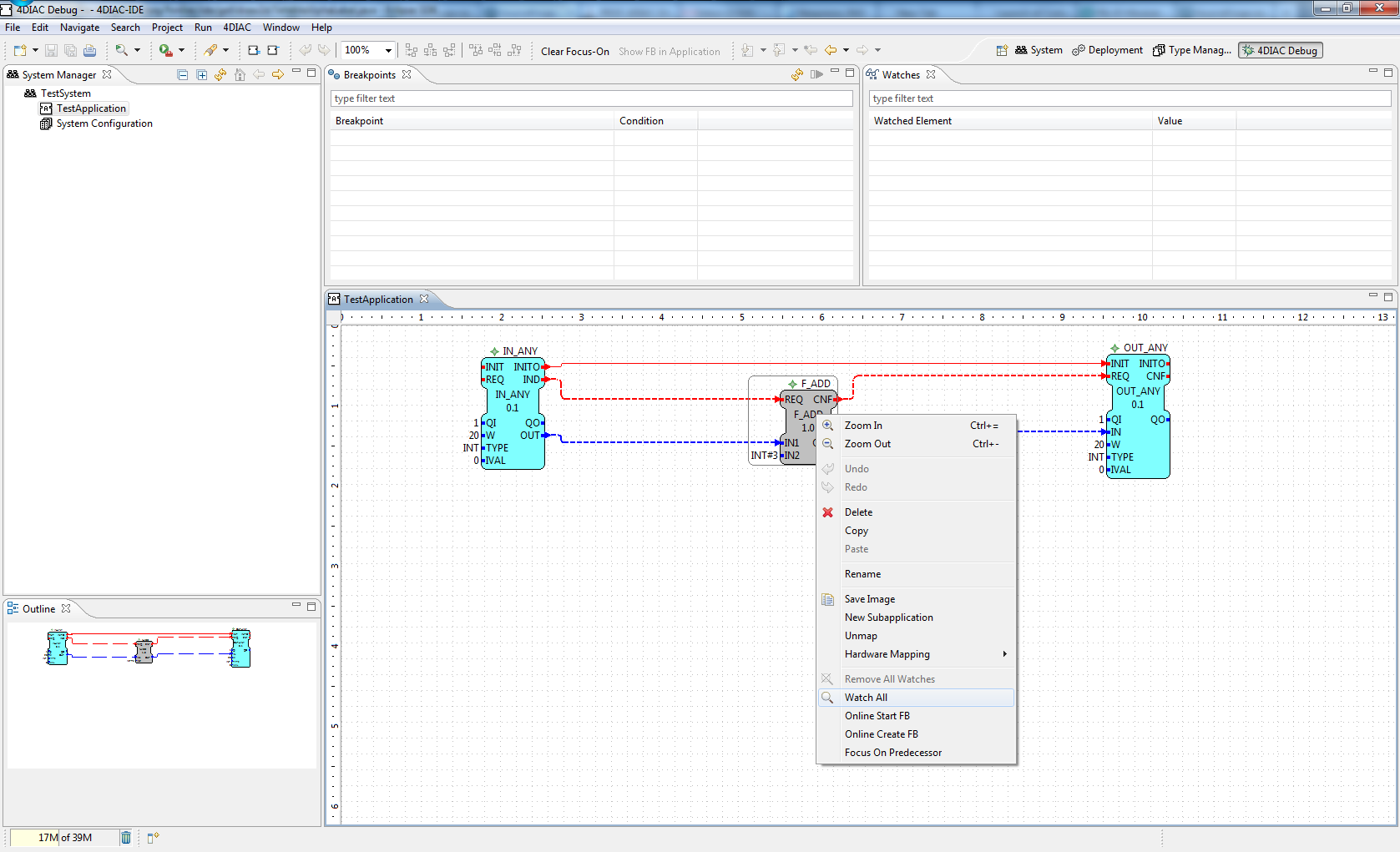 Select elements to be monitored