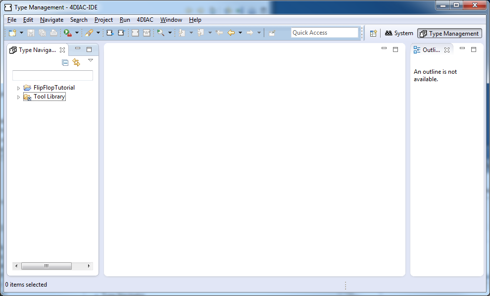 Type Management Perspective Button