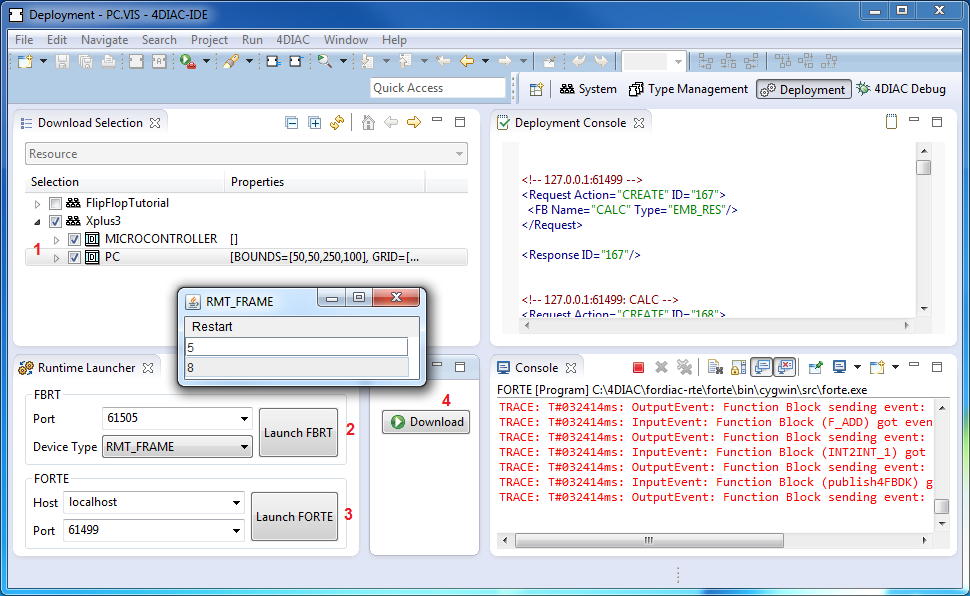 Deployment of the X+3 Application